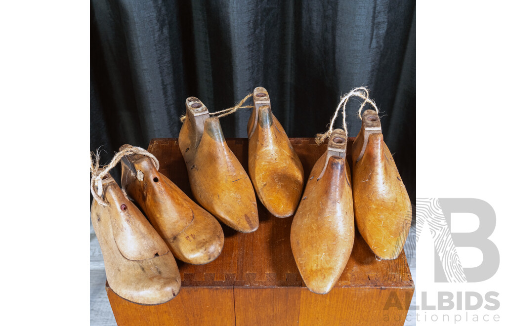 Collection of Three Pairs of Vintage Timber Shoe Lasts