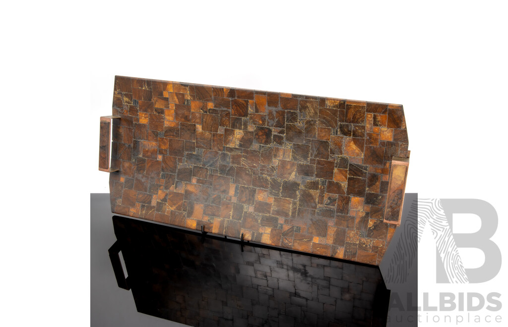 Mid Century Hand Made Wooden Serving Tray