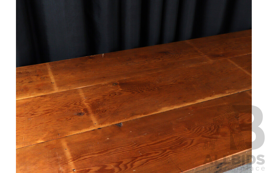 Plank Top Farmhouse Dining Table