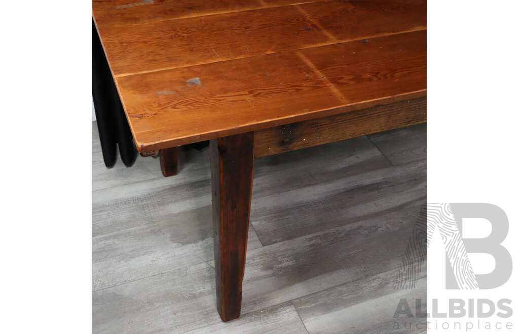 Plank Top Farmhouse Dining Table