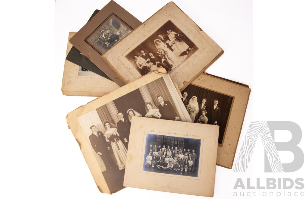 Collection Antique Photographs Including Album and Loose Examples