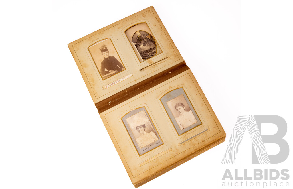 Collection Antique Photographs Including Album and Loose Examples