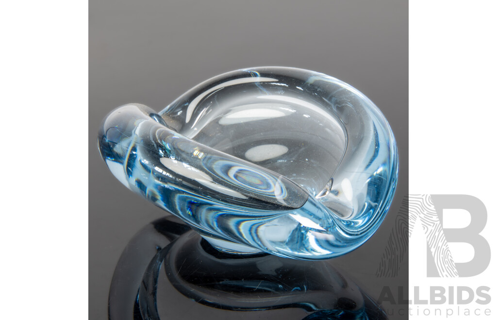 Mid Century Danish Glass Dish by per Lutkin for Holmegaard