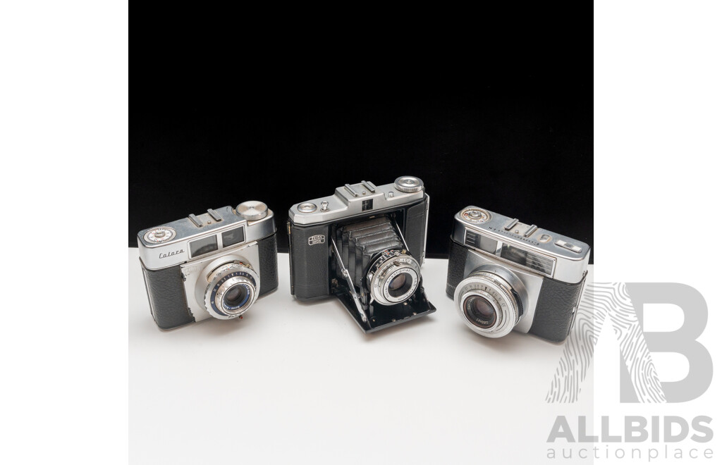 Lot of Three Ziess Ikon Cameras - Contessa LK, Colora and Nettar