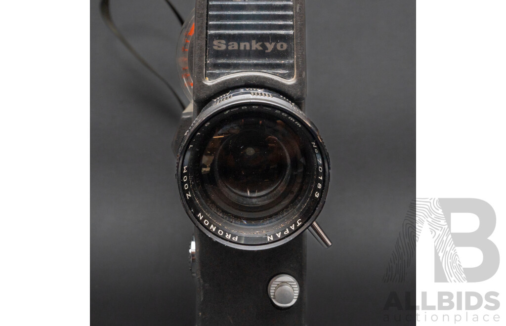 Lot of Three Super 8mm Video Cameras - Chinon Zoom 8, Sankyo, Keystone Bel Air