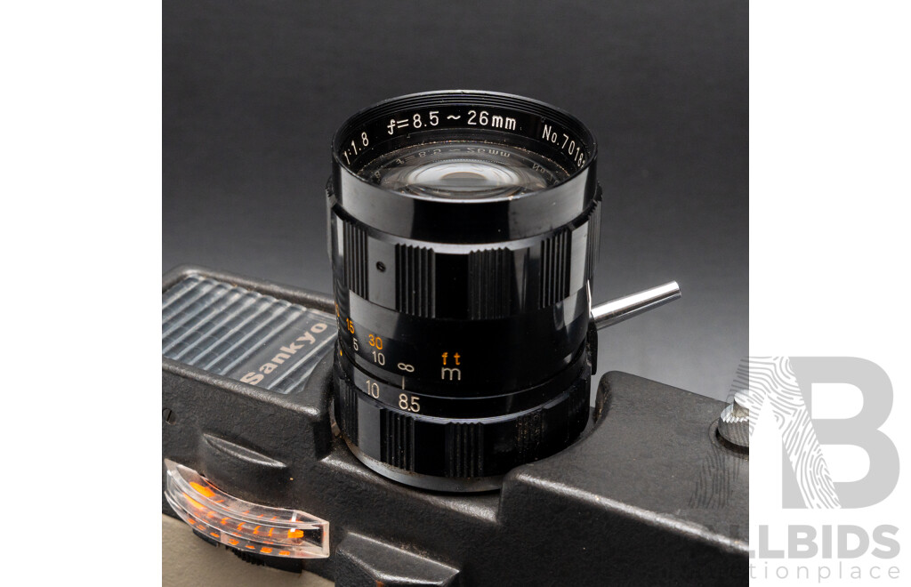 Lot of Three Super 8mm Video Cameras - Chinon Zoom 8, Sankyo, Keystone Bel Air