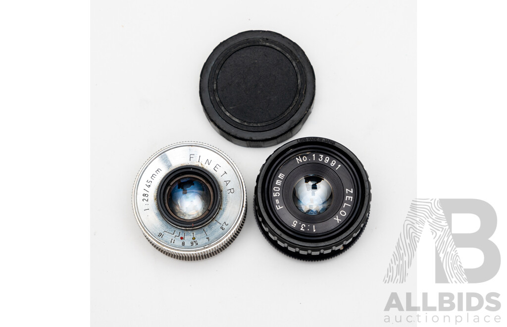 Film Lenses and Cinepress Automat Vintage Film Splicer