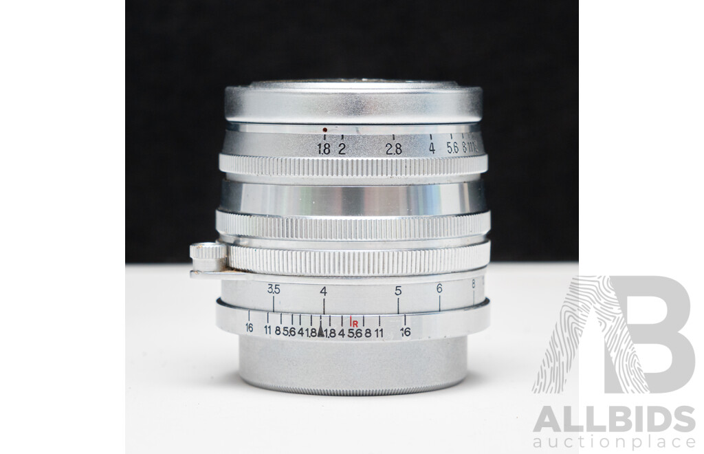 Canon 50mm 1.8 L39/M39 Screw Mount and Canon C-8 Wide Converter