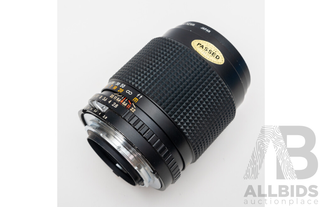 Quantaray 135mm F2.8 and Hanimex Auto Zoom 70–220mm F4