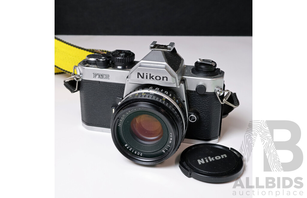 Nikon FM2n 35mm Film SLR Camera with Nikon Series E 50mm F/1.8 Lens & Promaster 7 Filter