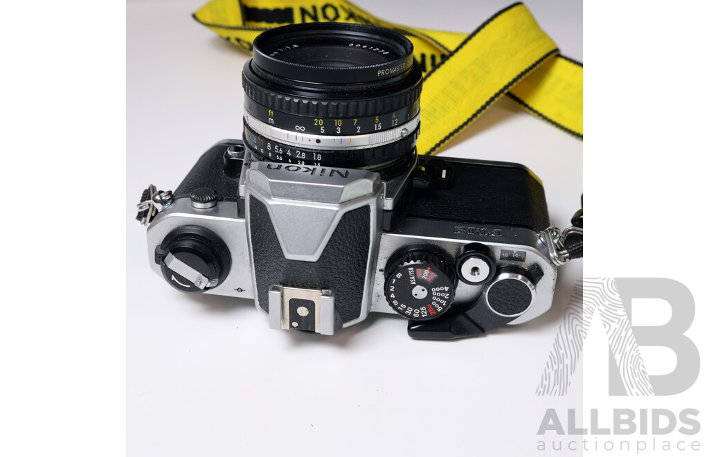 Nikon FM2n 35mm Film SLR Camera with Nikon Series E 50mm F/1.8 Lens & Promaster 7 Filter