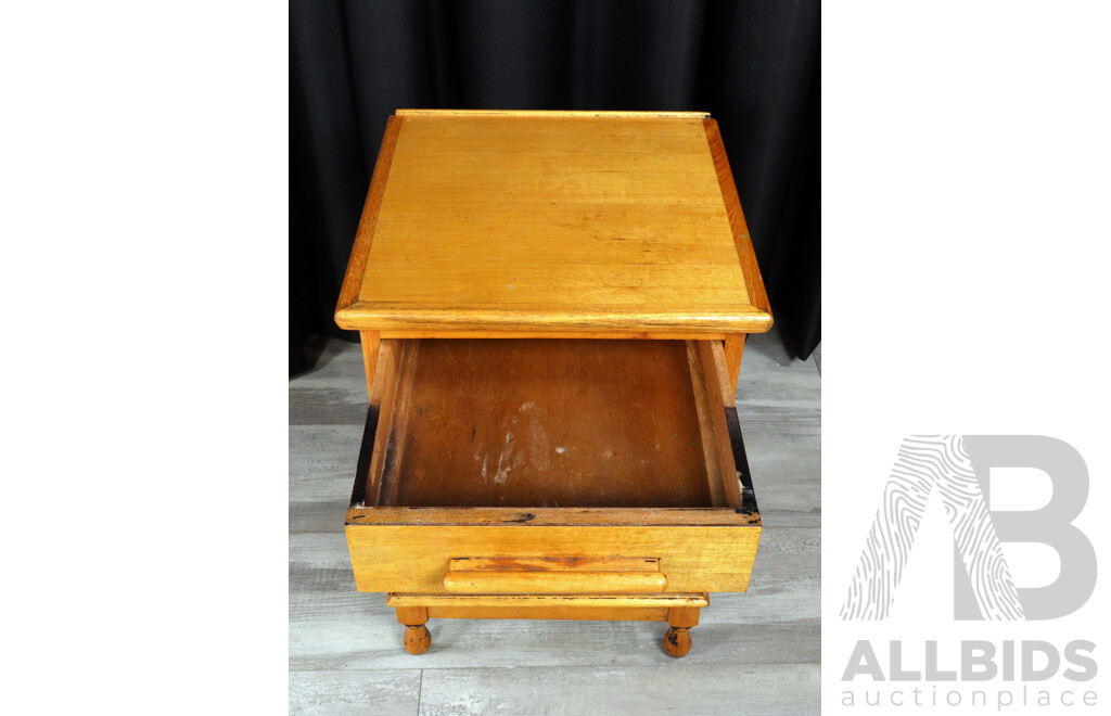 Pair of Retro Three Drawer Bedsides in Ash