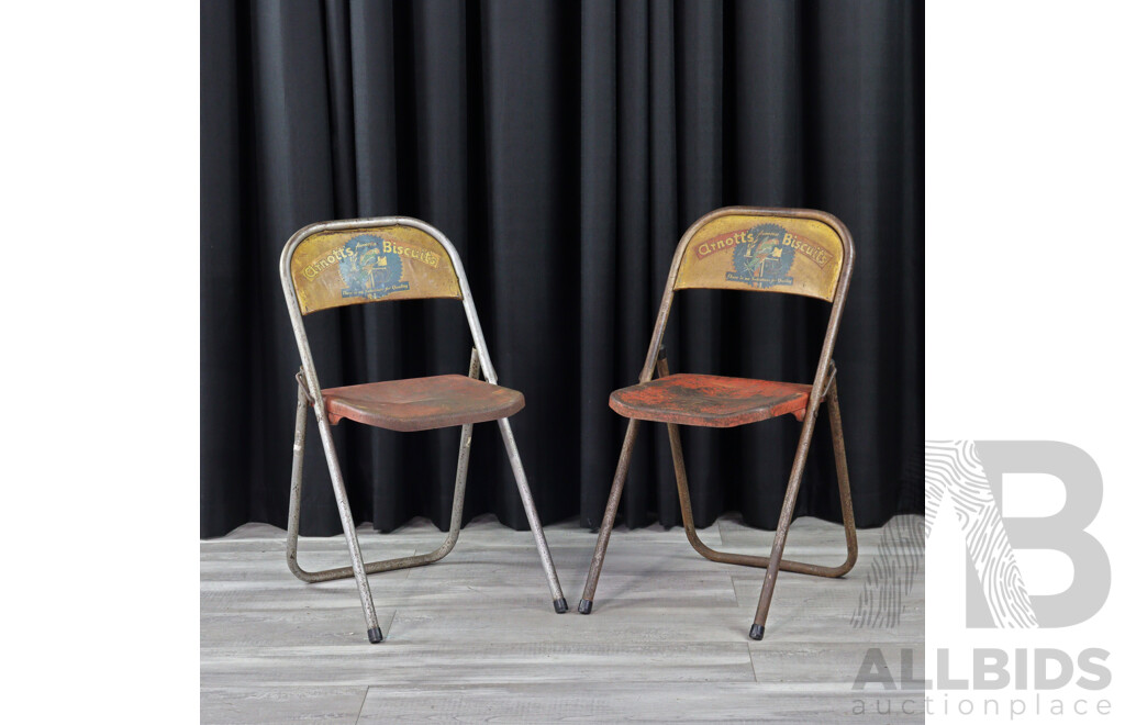 Pair of Vintage Arnotts Folding Chairs