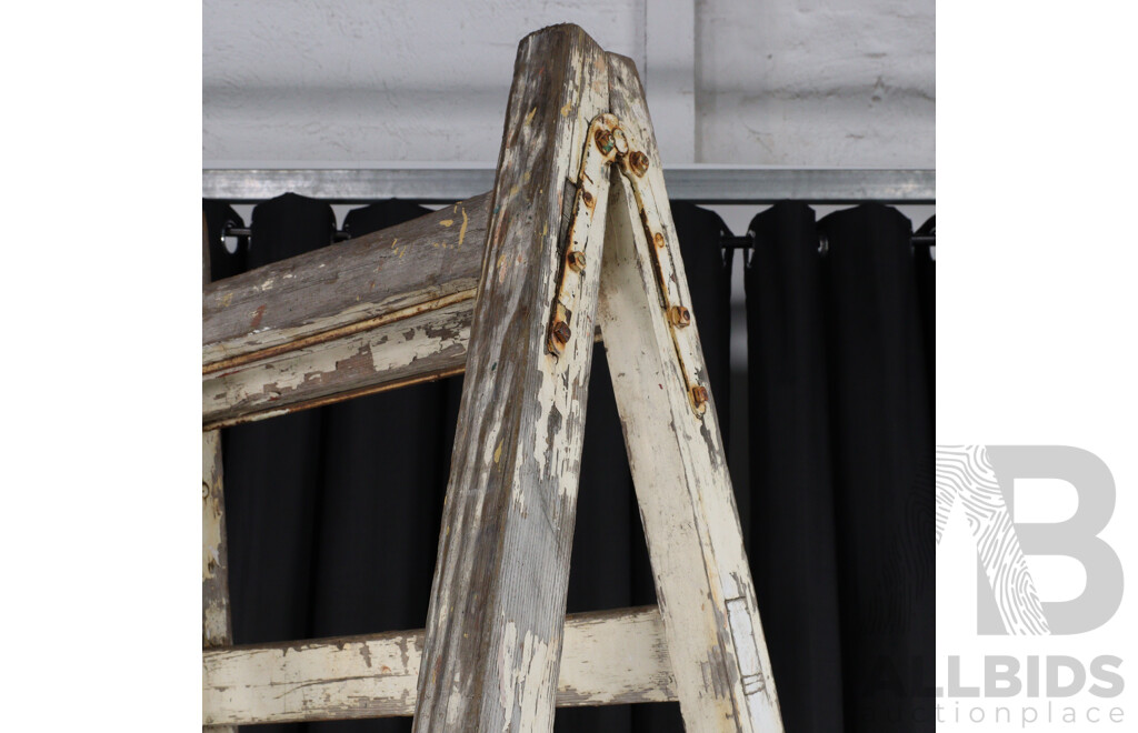 Pair of Large Timber A Frame Trestles