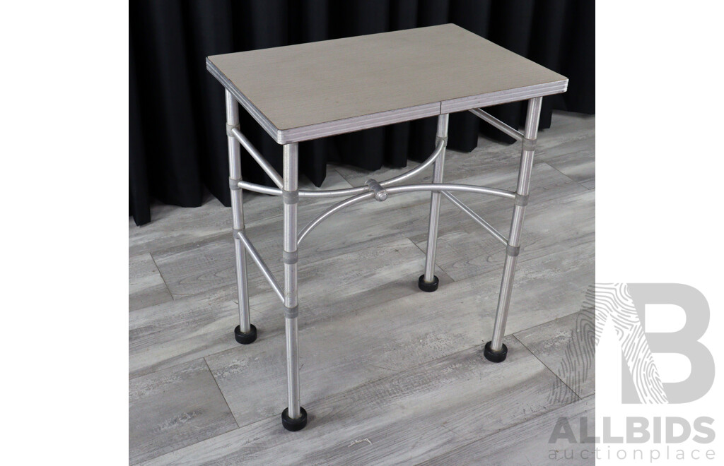 Tubular Aluminium Chair and Side Table by Warren McArthur