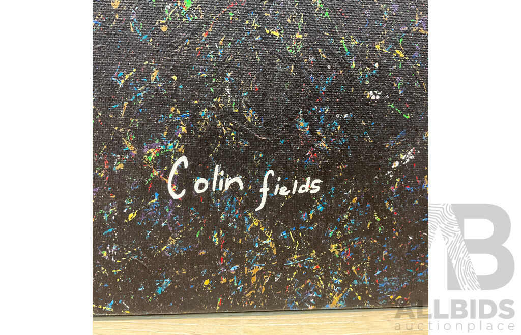 COLIN FIELDS, Emu Artwork, Acrylic on Canvas (100x80Cm)