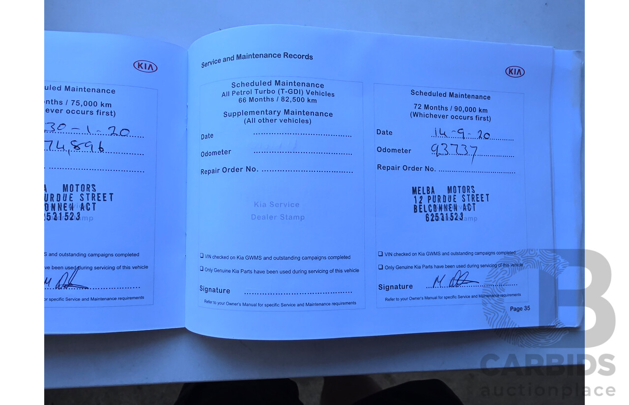 01/2018 Kia Cerato SPORT FWD YD 4D Sedan Silver 2.0L