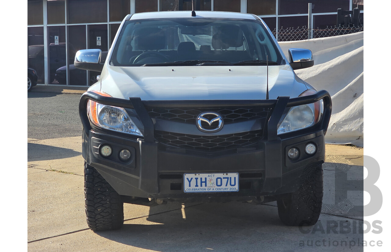 9/2011 Mazda Bt50 XTR (4x2)  Dual Cab Utility White Turbo Diesel 3.2L