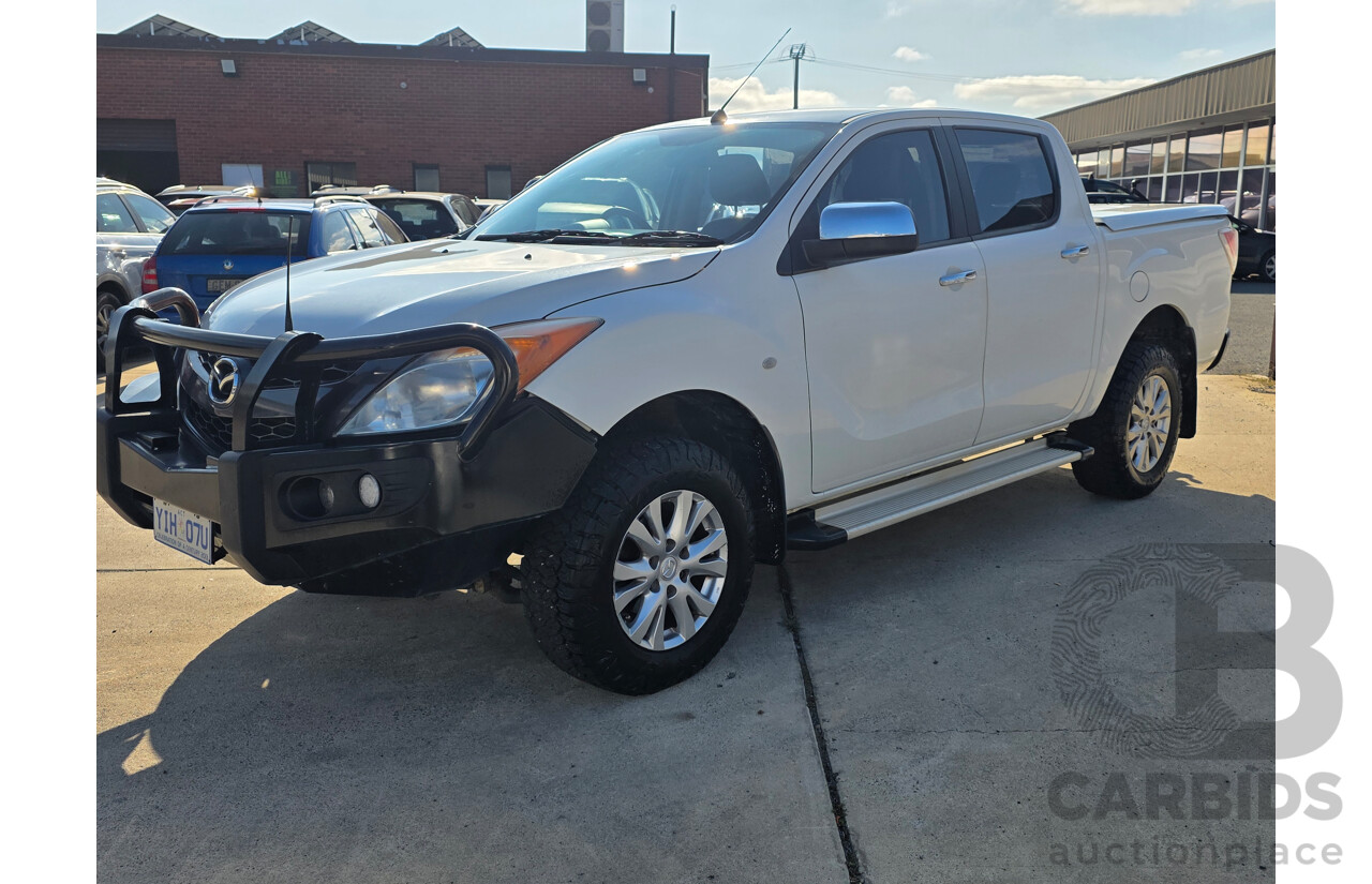 9/2011 Mazda Bt50 XTR (4x2)  Dual Cab Utility White Turbo Diesel 3.2L