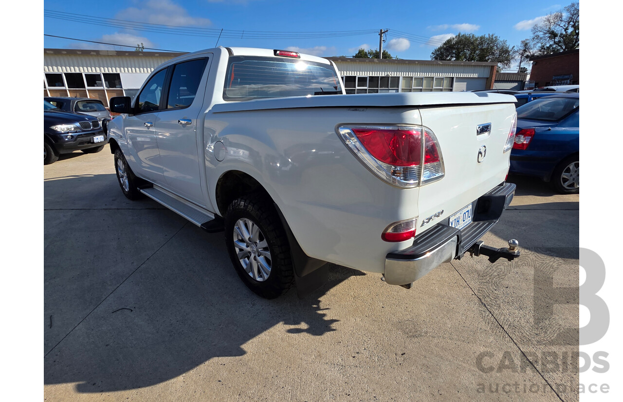 9/2011 Mazda Bt50 XTR (4x2)  Dual Cab Utility White Turbo Diesel 3.2L