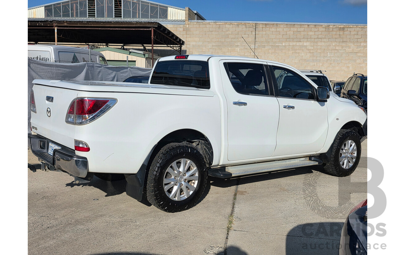 9/2011 Mazda Bt50 XTR (4x2)  Dual Cab Utility White Turbo Diesel 3.2L