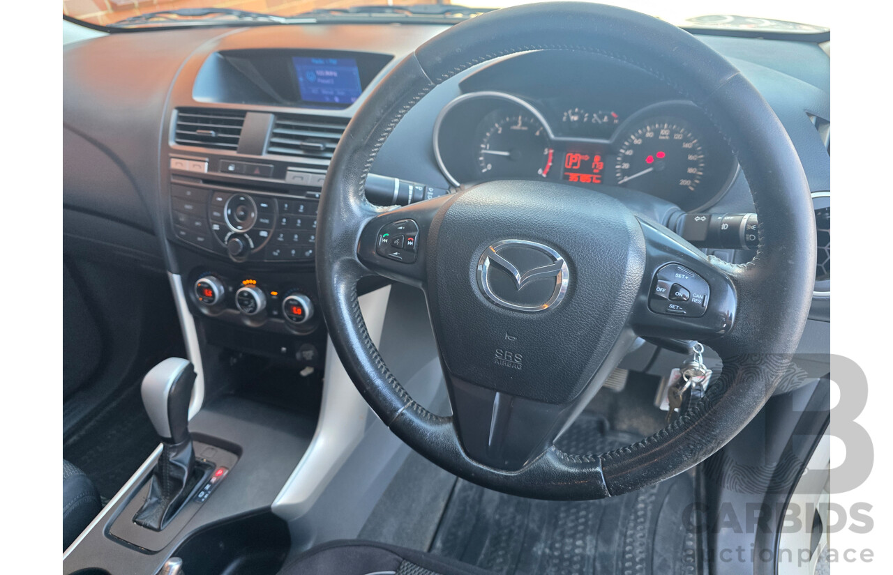 9/2011 Mazda Bt50 XTR (4x2)  Dual Cab Utility White Turbo Diesel 3.2L