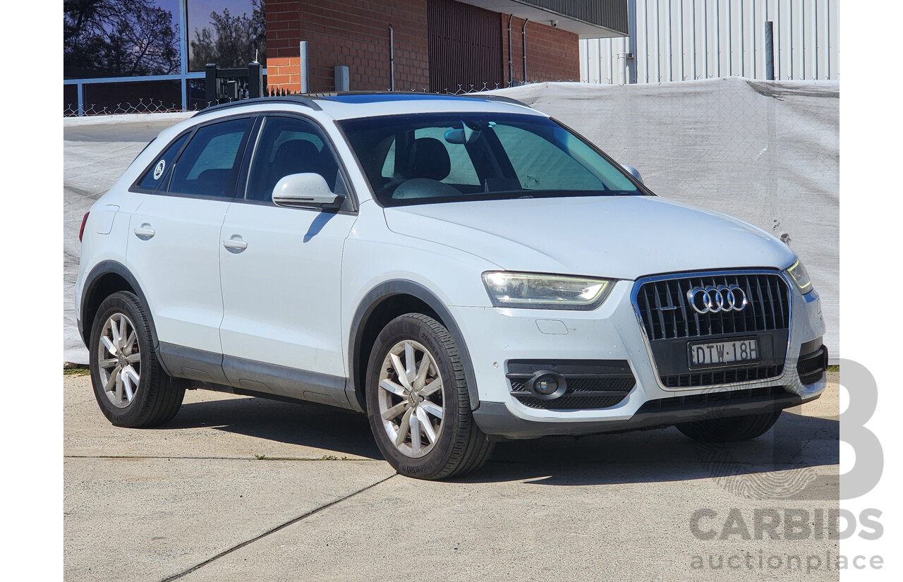 7/2013 Audi Q3 2.0 TFSI Quattro (125kw) 8U 4d Wagon White 2.0L