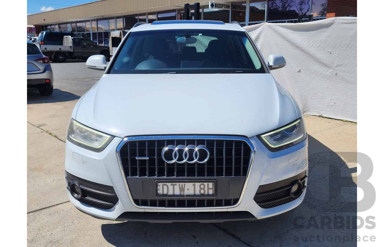 7/2013 Audi Q3 2.0 TFSI Quattro (125kw) 8U 4d Wagon White 2.0L
