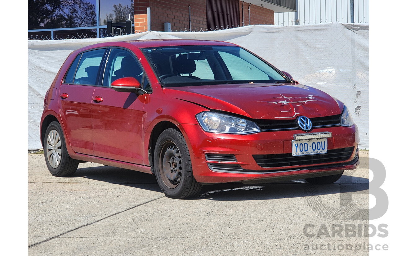 3/2015 Volkswagen Golf 90 TSI AU MY15 5d Hatchback Red 1.4L