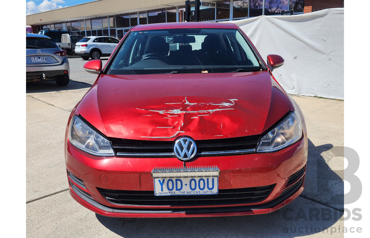 3/2015 Volkswagen Golf 90 TSI AU MY15 5d Hatchback Red 1.4L