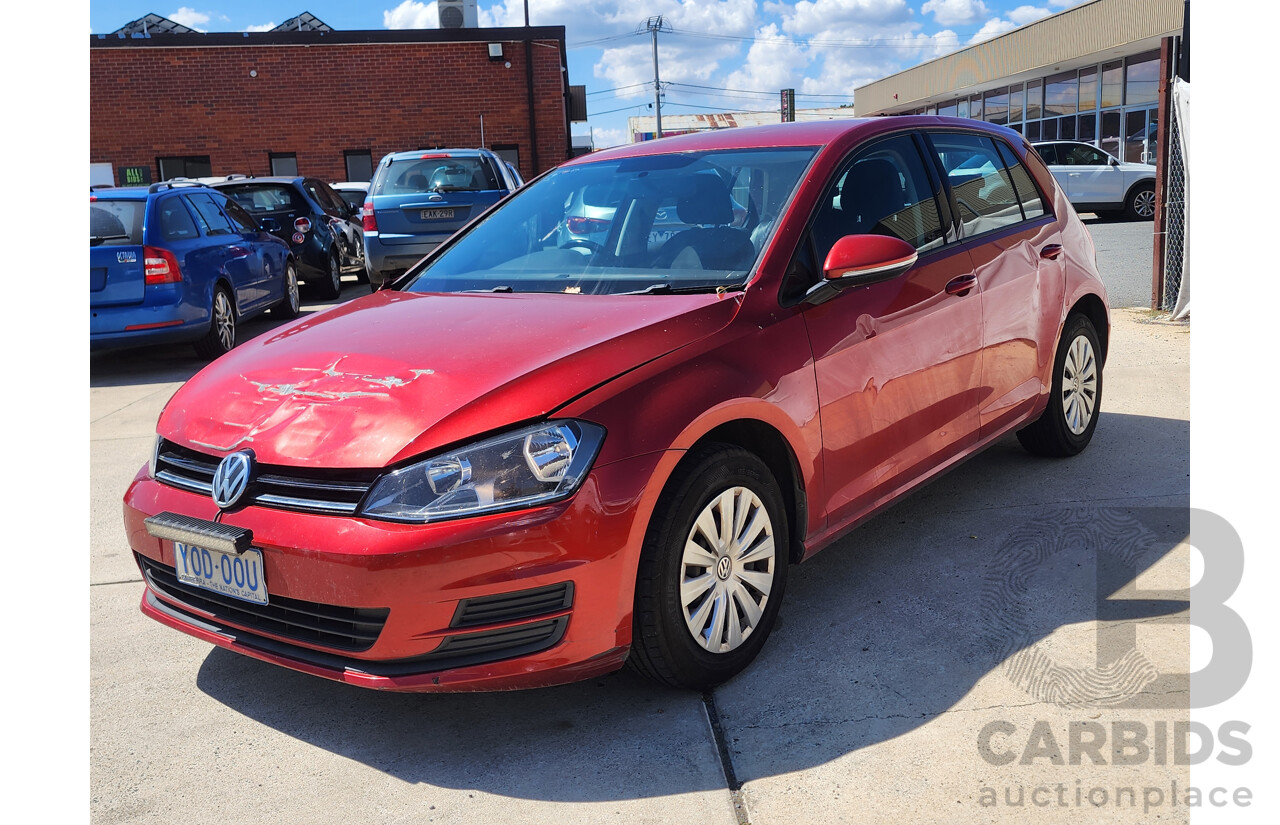 3/2015 Volkswagen Golf 90 TSI AU MY15 5d Hatchback Red 1.4L