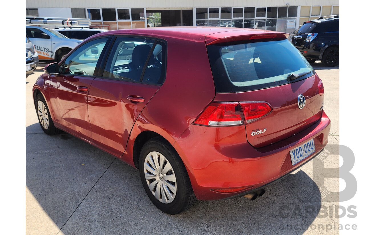 3/2015 Volkswagen Golf 90 TSI AU MY15 5d Hatchback Red 1.4L
