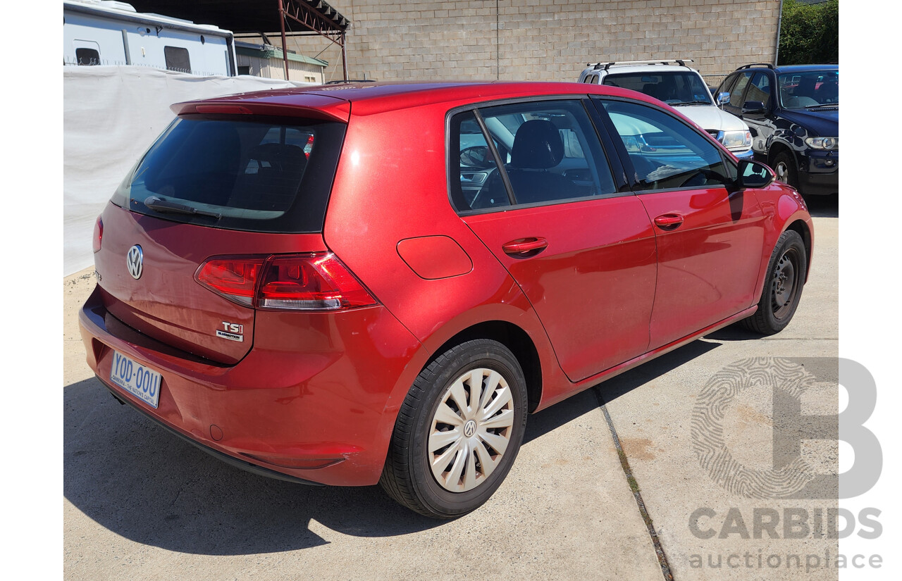 3/2015 Volkswagen Golf 90 TSI AU MY15 5d Hatchback Red 1.4L
