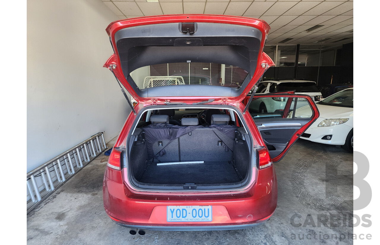 3/2015 Volkswagen Golf 90 TSI AU MY15 5d Hatchback Red 1.4L
