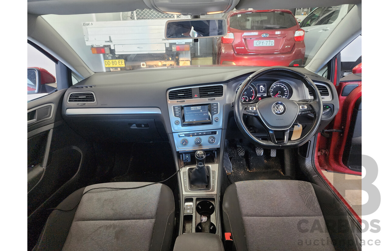 3/2015 Volkswagen Golf 90 TSI AU MY15 5d Hatchback Red 1.4L