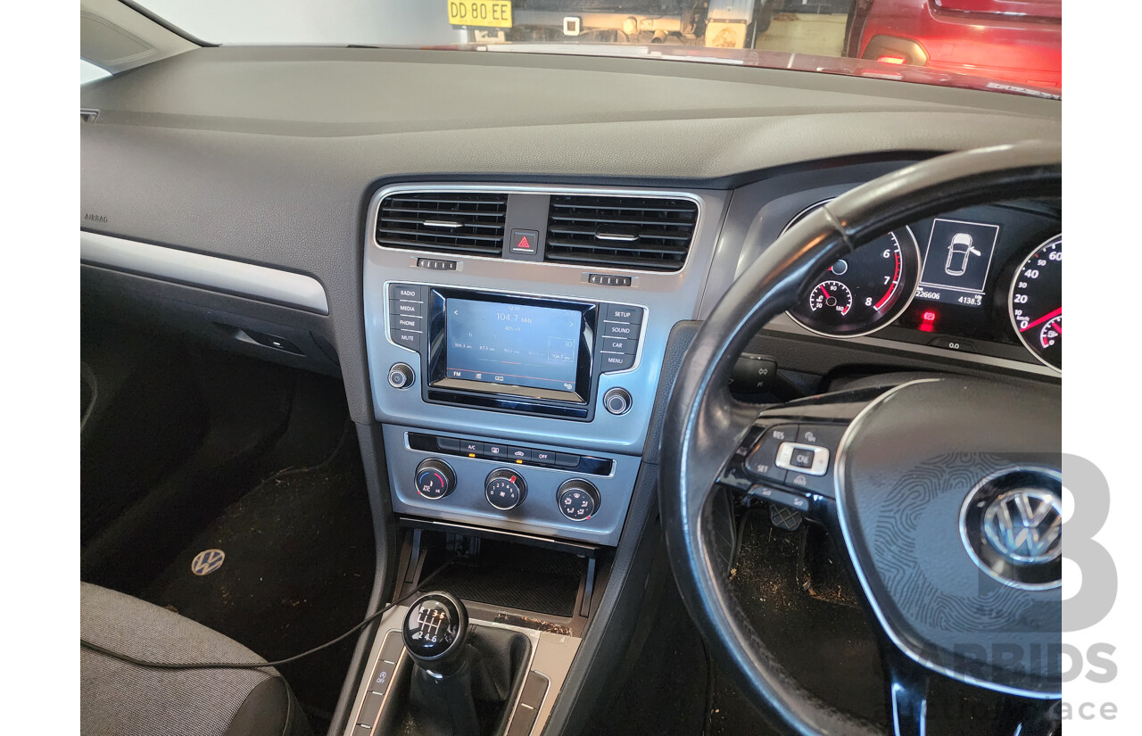 3/2015 Volkswagen Golf 90 TSI AU MY15 5d Hatchback Red 1.4L