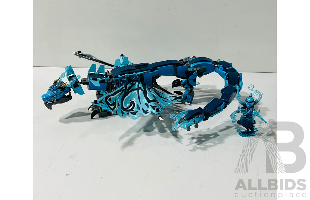 Mostly Built LEGO Ninjago Water Dragon Set 71754 with Nyad Minifigure and Instructions
