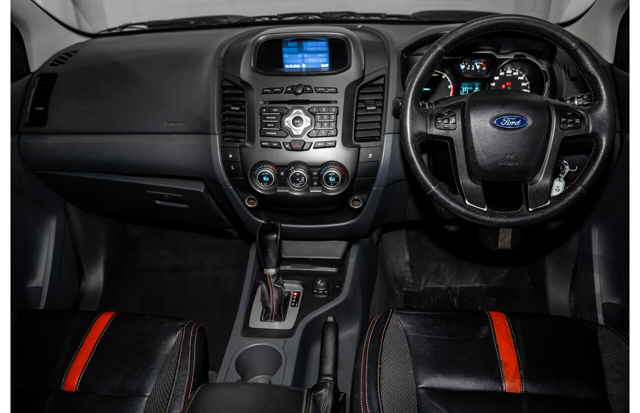 10/2013 Ford Ranger Wildtrak 3.2 (4x4) PX Crew Cab Utility Black Mica Turbo Diesel 3.2L