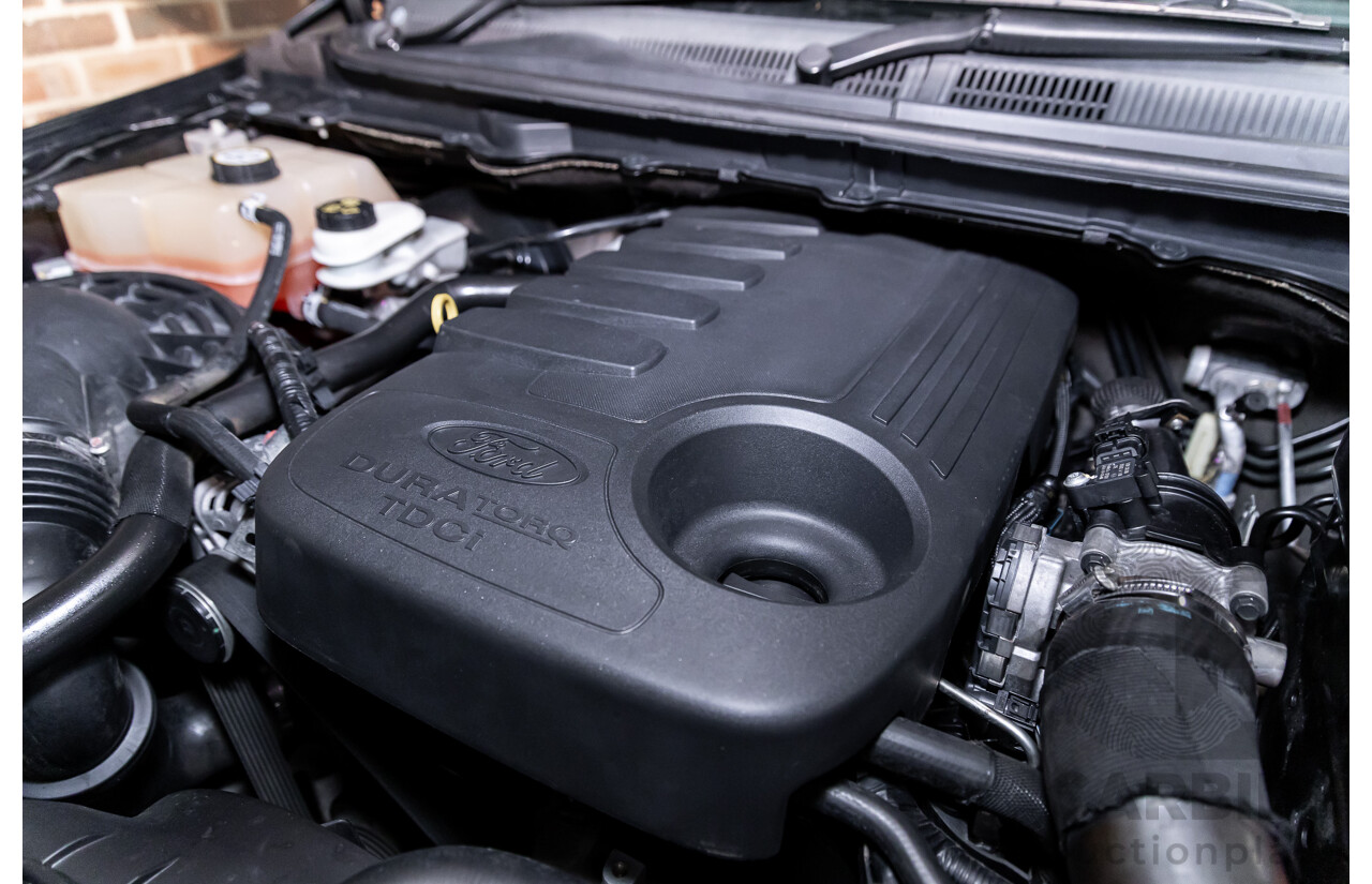 10/2013 Ford Ranger Wildtrak 3.2 (4x4) PX Crew Cab Utility Black Mica Turbo Diesel 3.2L