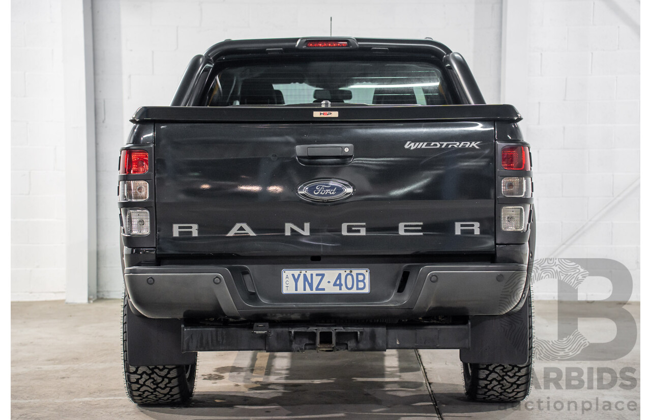 10/2013 Ford Ranger Wildtrak 3.2 (4x4) PX Crew Cab Utility Black Mica Turbo Diesel 3.2L