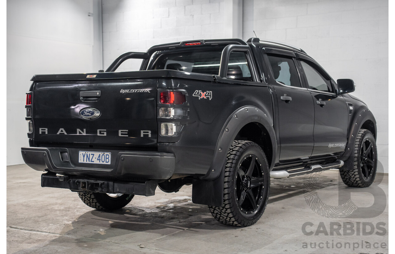 10/2013 Ford Ranger Wildtrak 3.2 (4x4) PX Crew Cab Utility Black Mica Turbo Diesel 3.2L