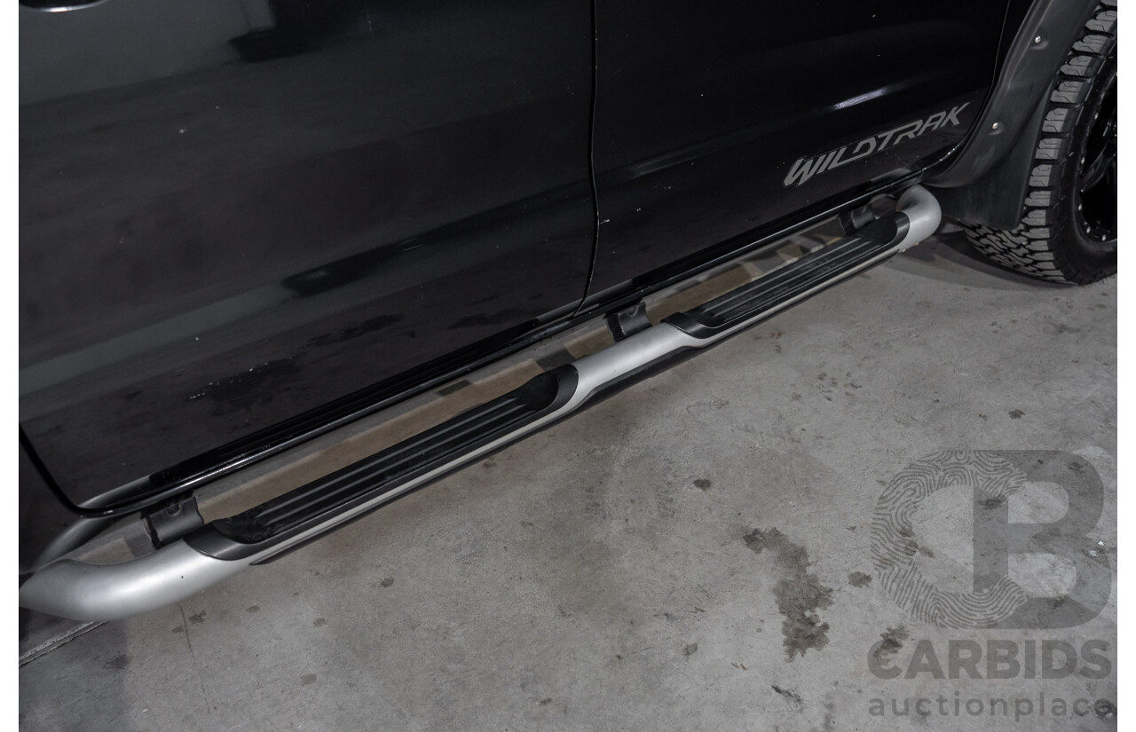 10/2013 Ford Ranger Wildtrak 3.2 (4x4) PX Crew Cab Utility Black Mica Turbo Diesel 3.2L