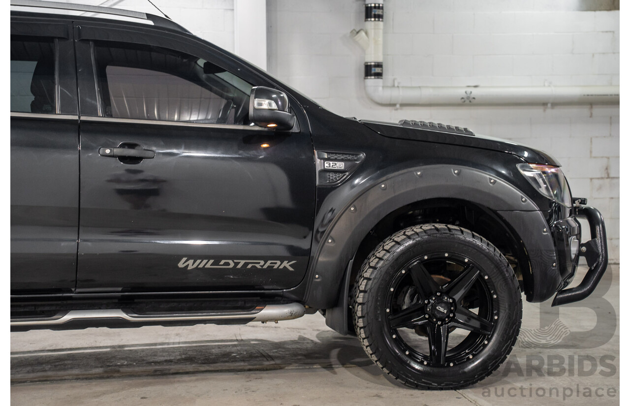 10/2013 Ford Ranger Wildtrak 3.2 (4x4) PX Crew Cab Utility Black Mica Turbo Diesel 3.2L