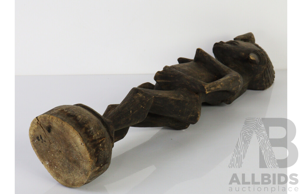 Antique West African Ivory Coast Senufo People Wooden Female Fertility Figure