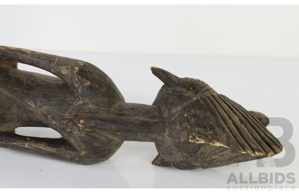 Antique West African Ivory Coast Senufo People Wooden Female Fertility Figure