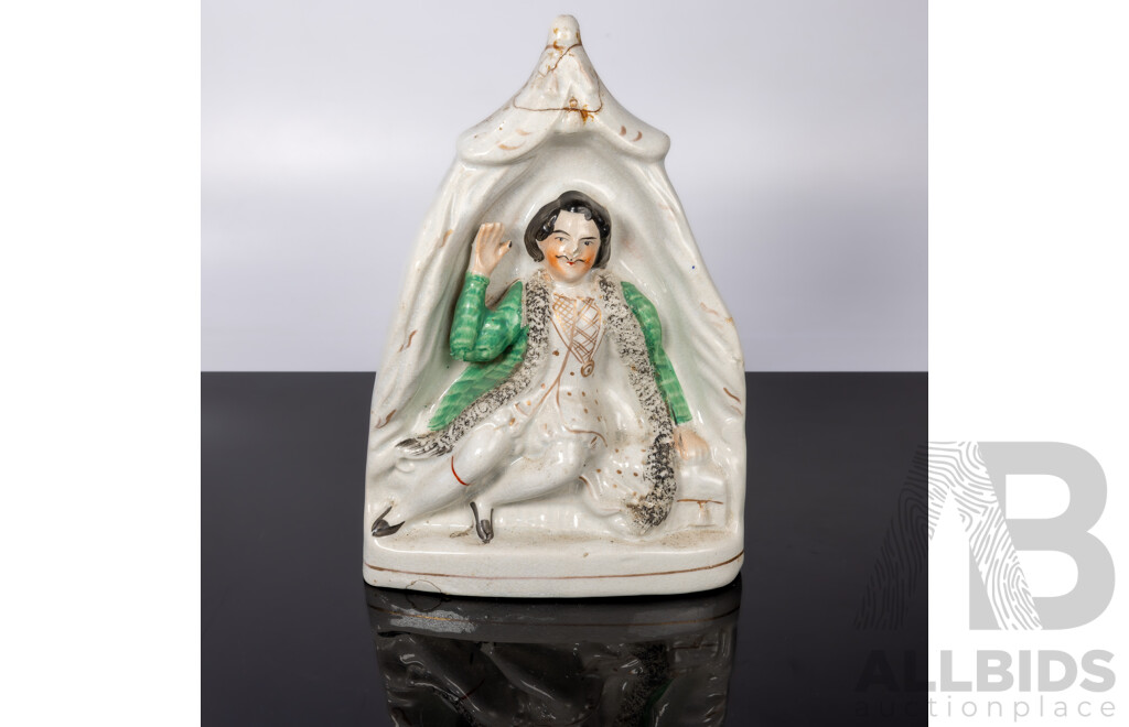 Antique Staffordshire Ceramic Flat Back Figure