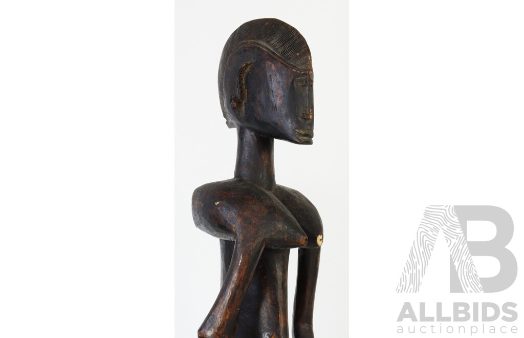 Antique West African Mali Bamana People Wooden Female Fertility Figure