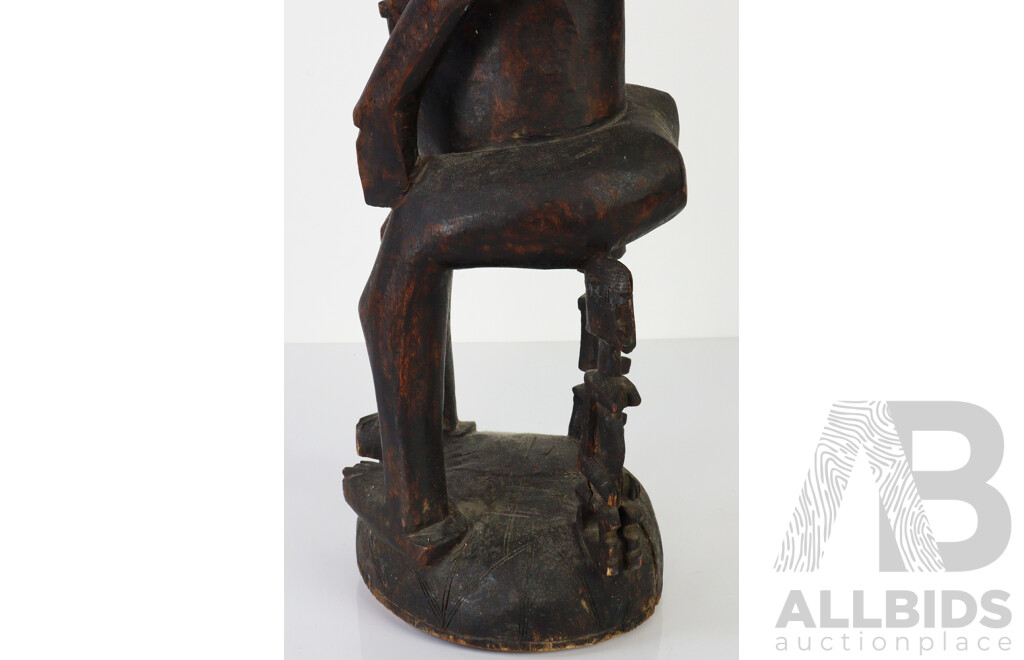 Antique West African Mali Bamana People Wooden Female Fertility Figure
