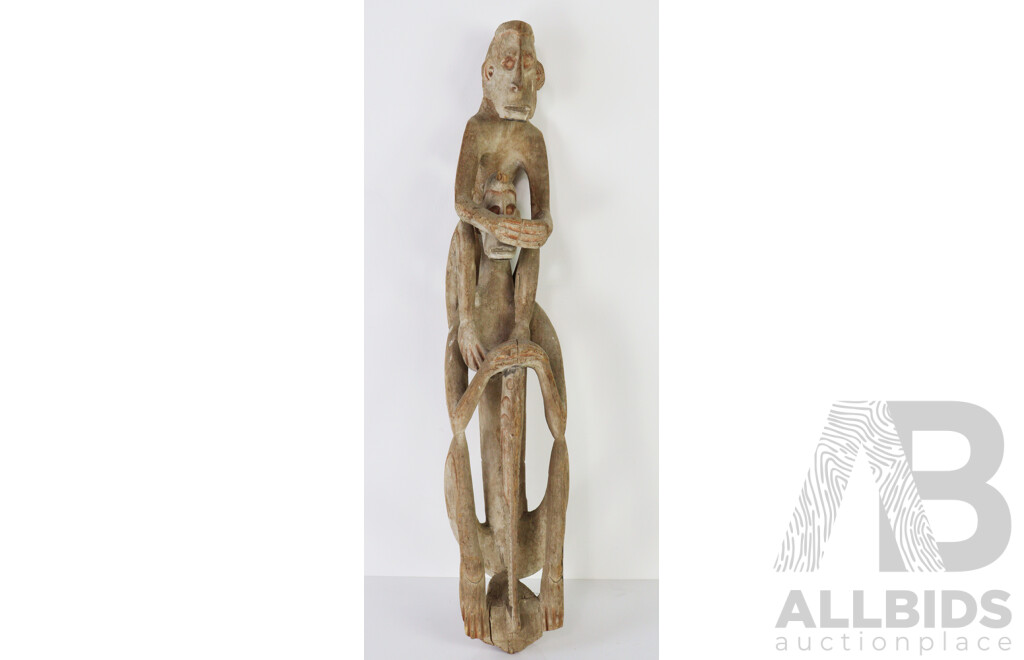 Antique Hand Carved West Papuan Asmat Ancestor Figures