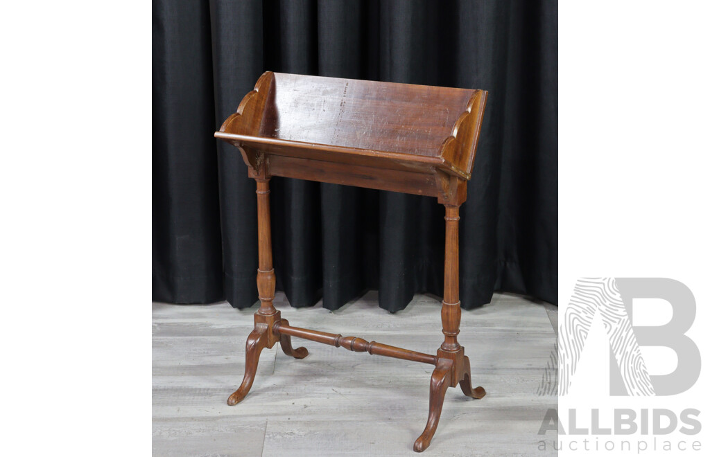 Reproduction Pine Elevated Book Trough